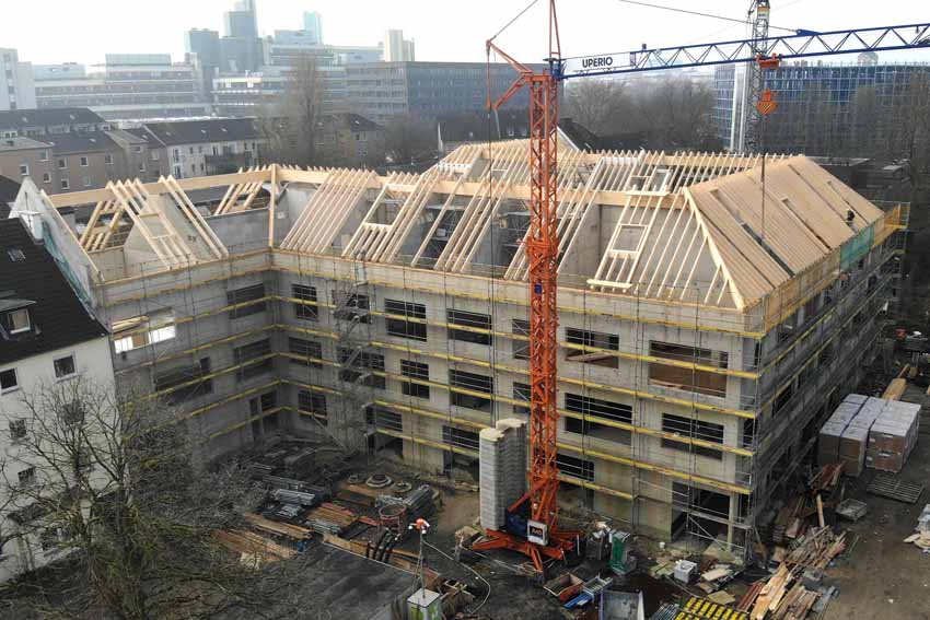 Dachstuhl, Tiegelschule in Essen