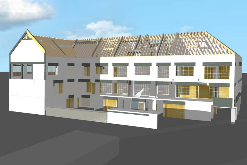 Frontansicht Tiegelschule in Essen
